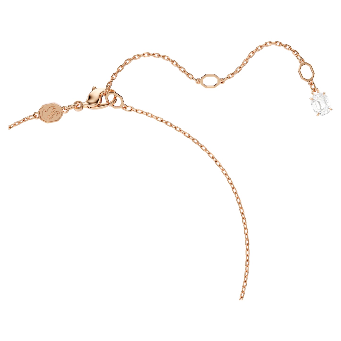 SWAN PENDANT - WHITE/PINK, ROSE-GOLD