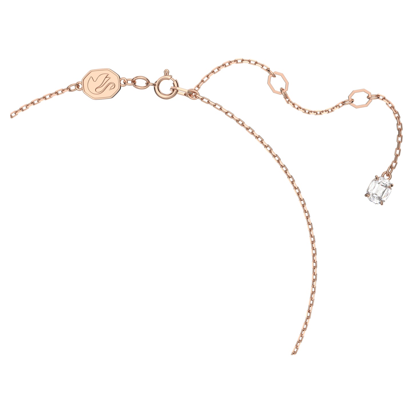 UNA ANGELIC PENDANT PAVE - WHITE, ROSE-GOLD
