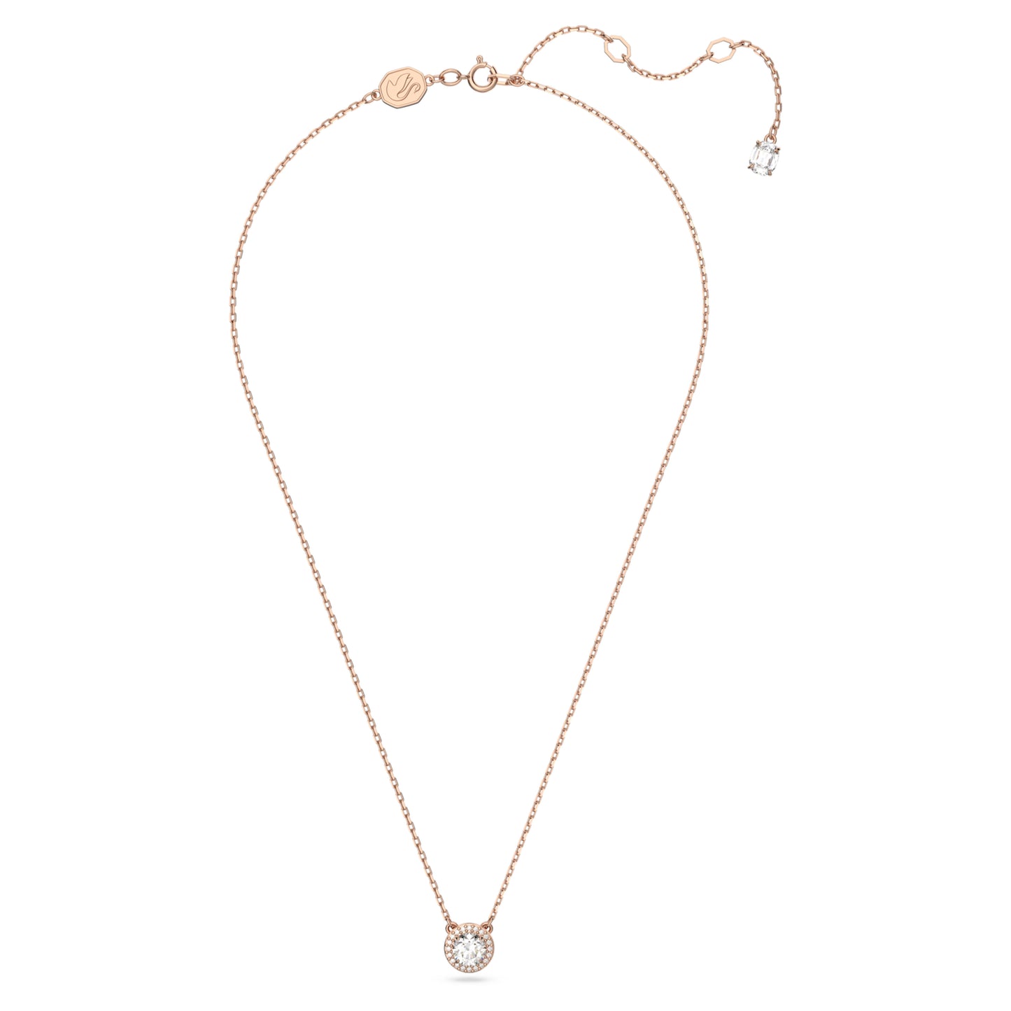UNA ANGELIC PENDANT PAVE - WHITE, ROSE-GOLD