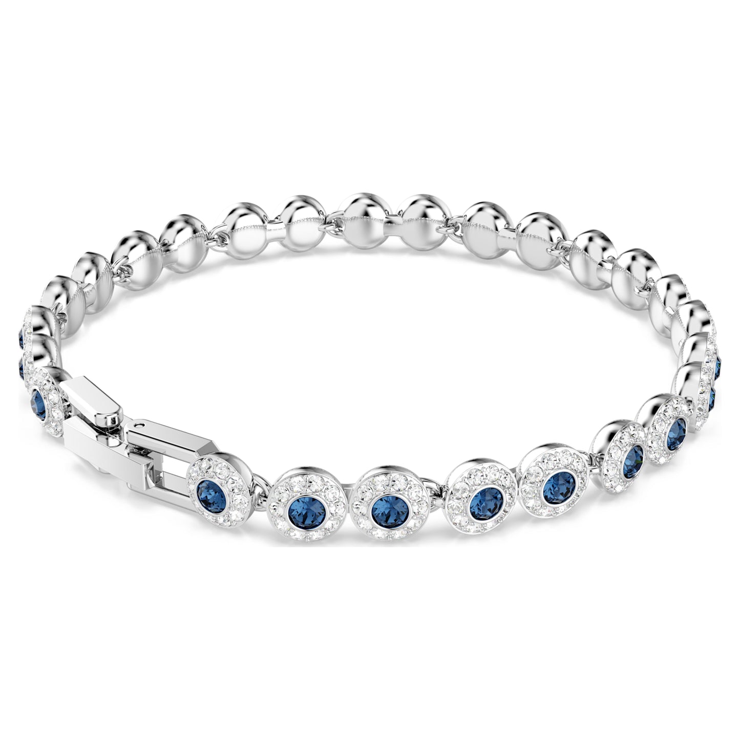 UNA ANGELIC TENNIS BRACELET - BLUE, RHODIUM