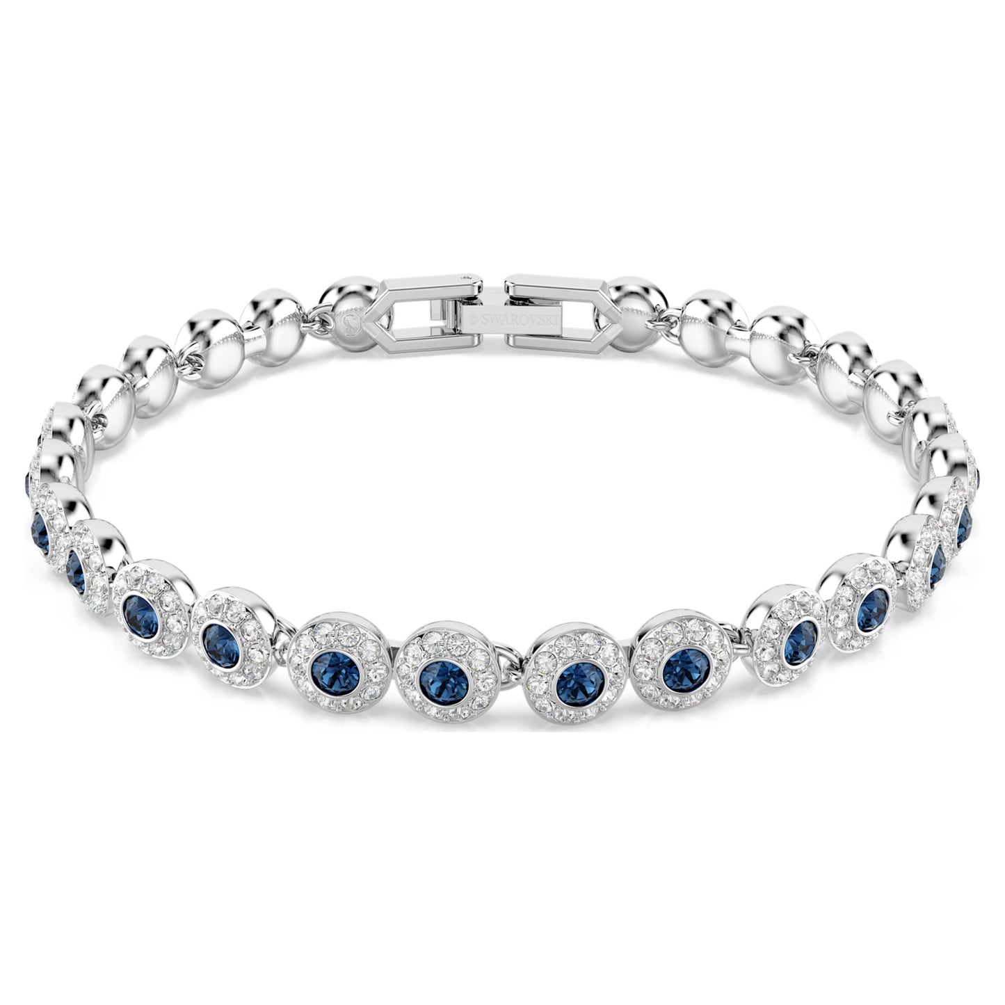 UNA ANGELIC TENNIS BRACELET - BLUE, RHODIUM