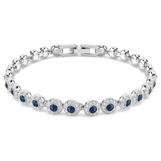 UNA ANGELIC TENNIS BRACELET - BLUE, RHODIUM