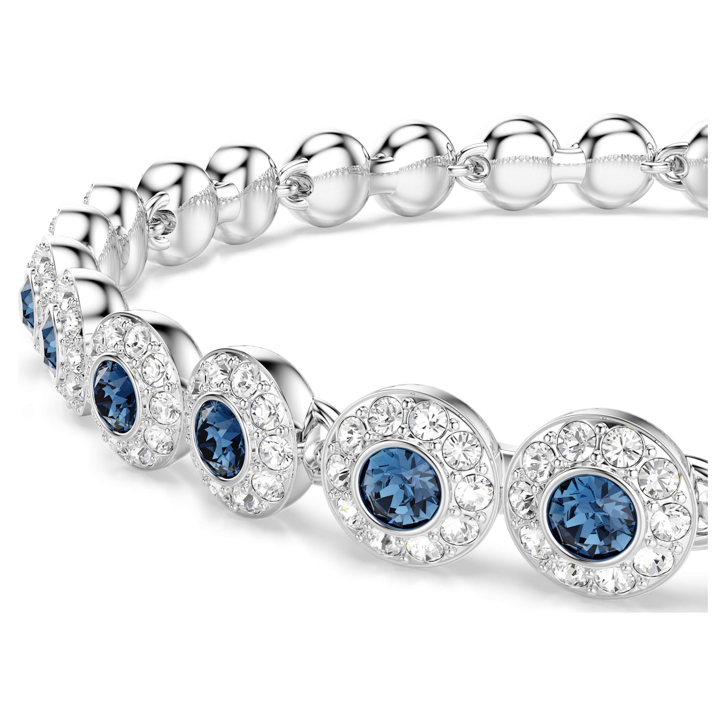 UNA ANGELIC TENNIS BRACELET - BLUE, RHODIUM