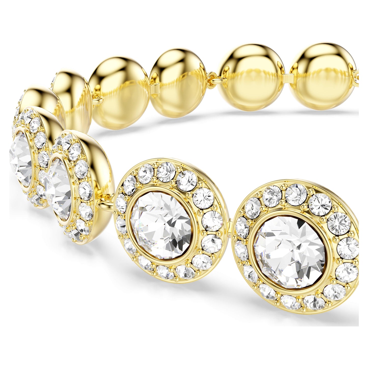 UNA ANGELIC TENNIS BRACELET - WHITE, GOLD