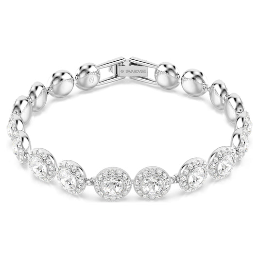 UNA ANGELIC TENNIS BRACELET - WHITE, RHODIUM