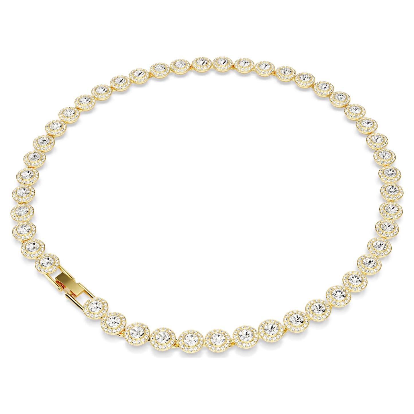 UNA ANGELIC TENNIS NECKLACE - WHITE, GOLD