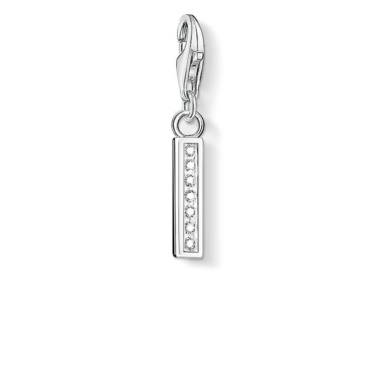CHARM CLUB INITIAL 'I' CZ CHARM
