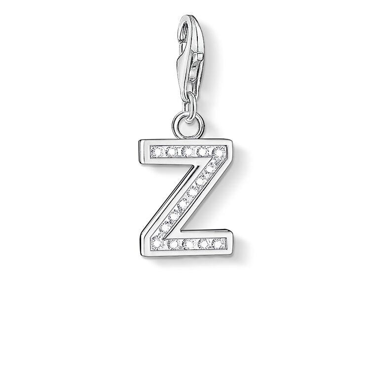 CHARM CLUB INITIAL 'Z' CZ CHARM