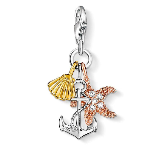 CHARM CLUB ANCHOR SEA SHELL CHARM