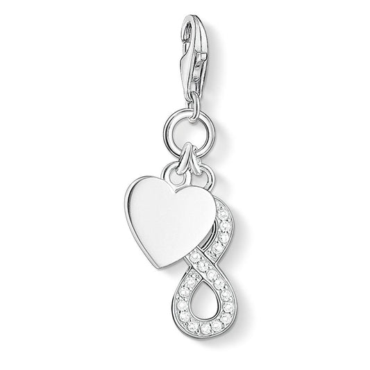 CHARM CLUB HEART WITH INFINITY CHARM