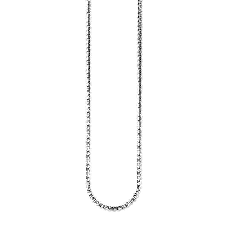 STERLING SILVER OXIDISED BOXLINK NECKLACE