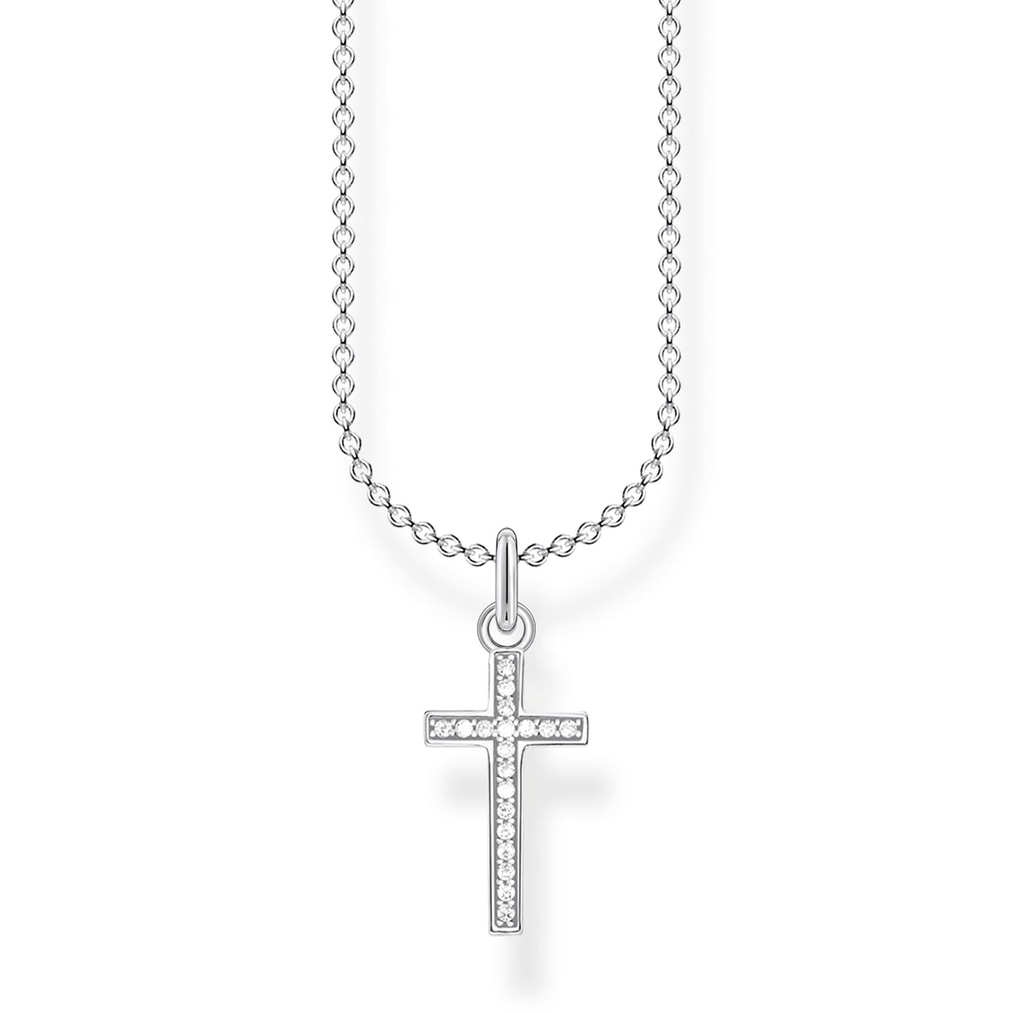 CHARMING COLLECTION CZ PAVE CROSS NECKLACE