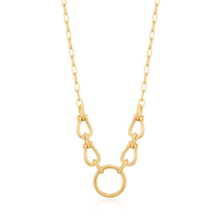 CHAIN REACTION HORSESHOE LINK NECKLACE