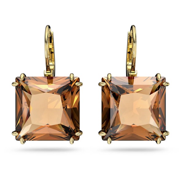 MILLENIA DROP EARRINGS - BROWN, GOLD