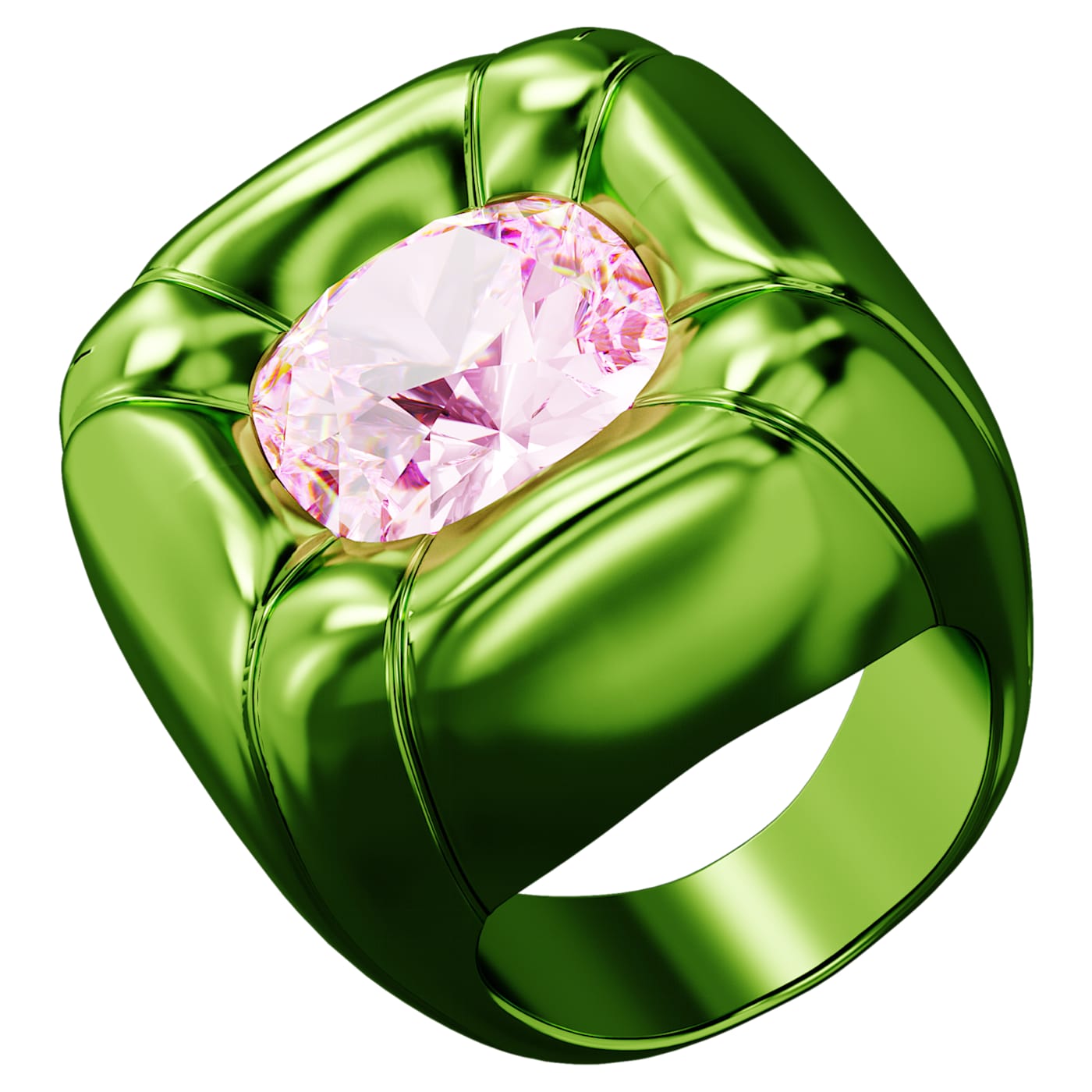 DULCIS COCKTAIL RING CUSHION - GREEN/PINK