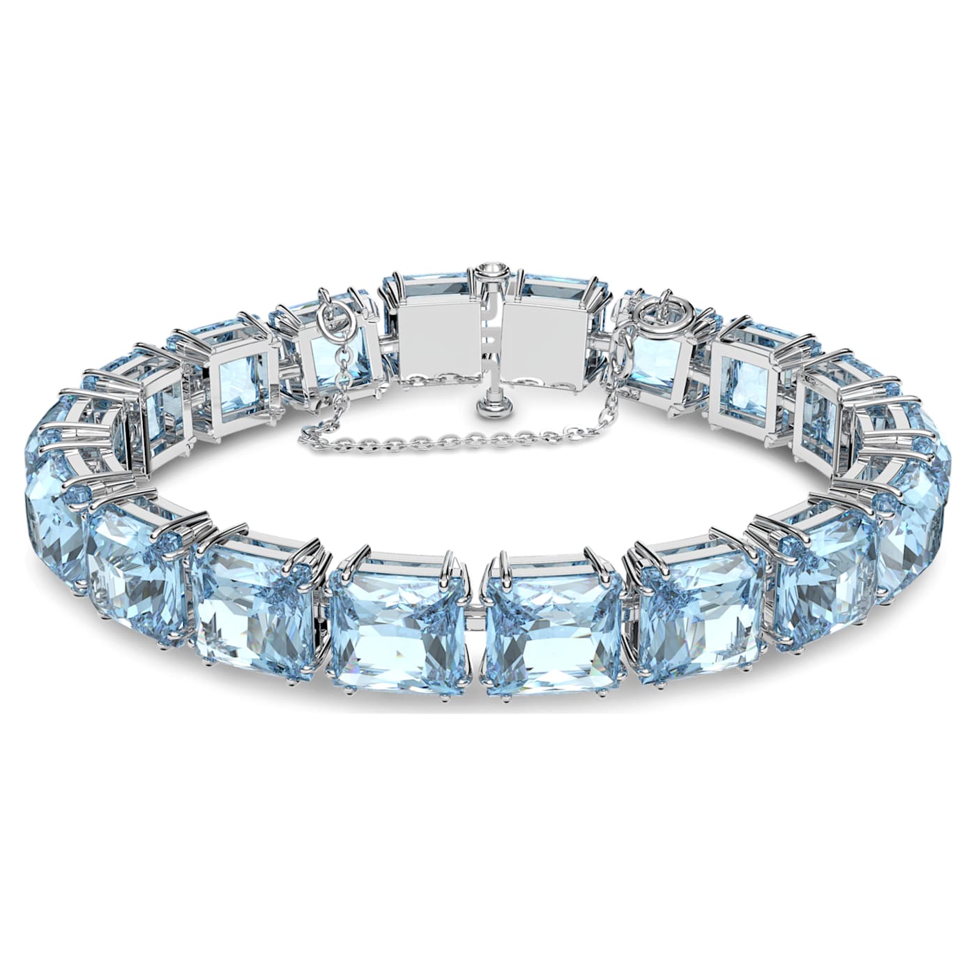 MILLENIA TENNIS BRACELET MEDIUM - BLUE, RHODIUM
