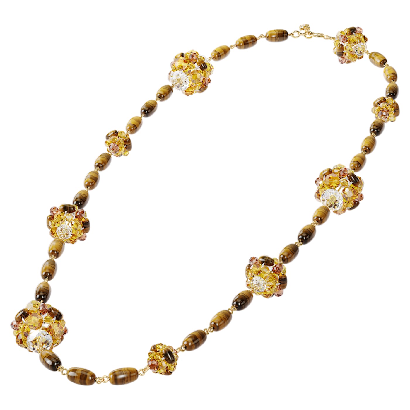 SOMNIA LONG NECKLACE - BROWN, GOLD
