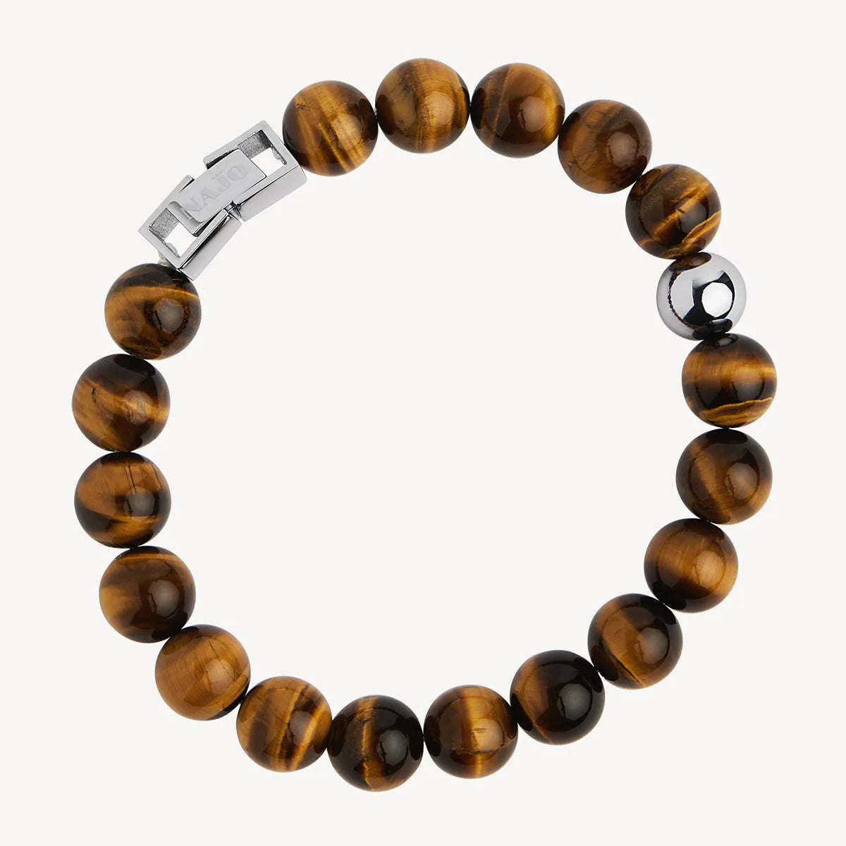 ATLAS MEN'S 10MM BEADED TIGER EYE BRACELET