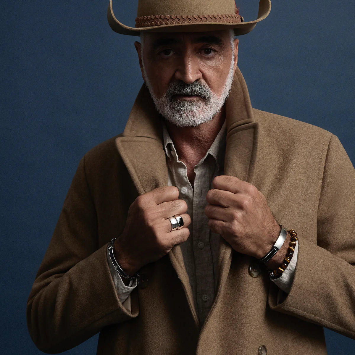 ATLAS MEN'S 10MM BEADED TIGER EYE BRACELET