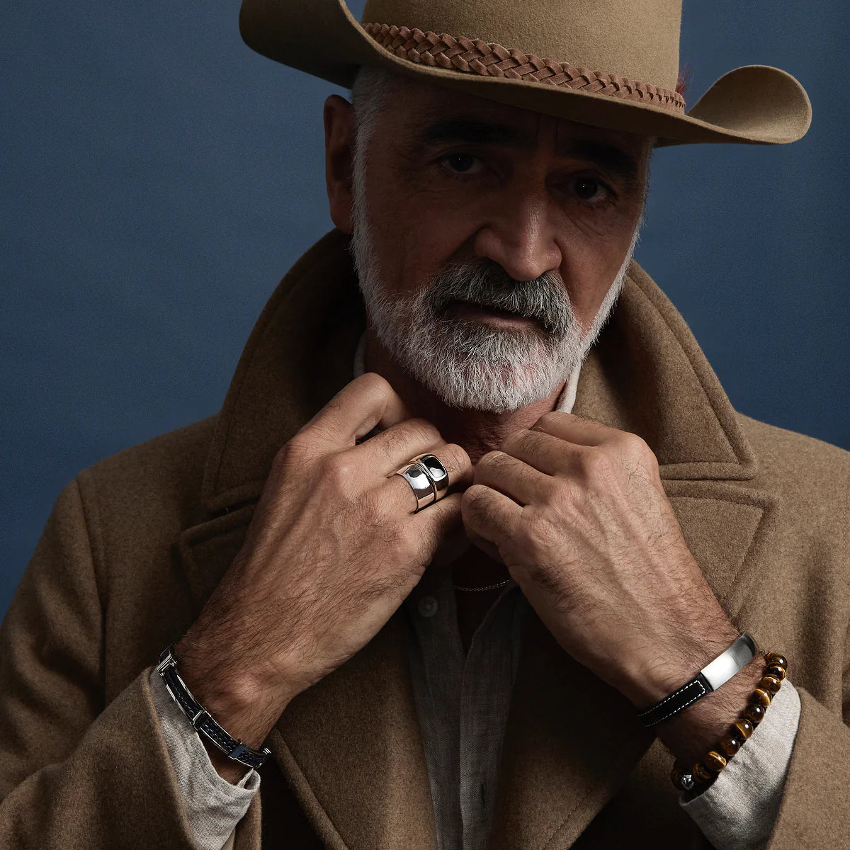 ATLAS MEN'S 10MM BEADED TIGER EYE BRACELET