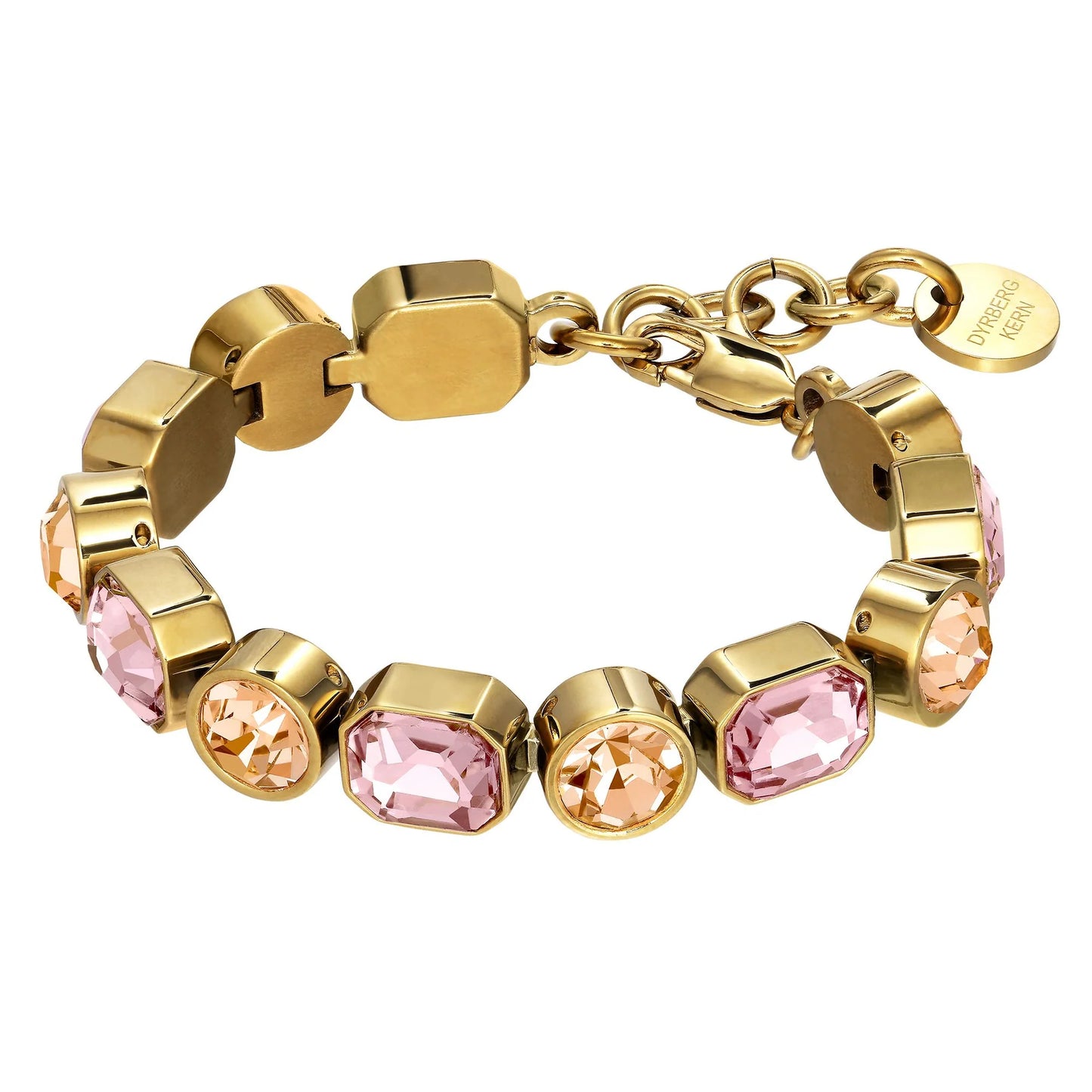 ALAYA SHINEY GOLD LIGHT ROSE/PEACH BRACELET