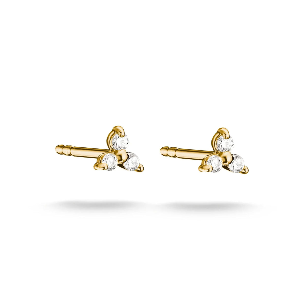 CLASSIC ALLOY TRIO STUD EARRINGS