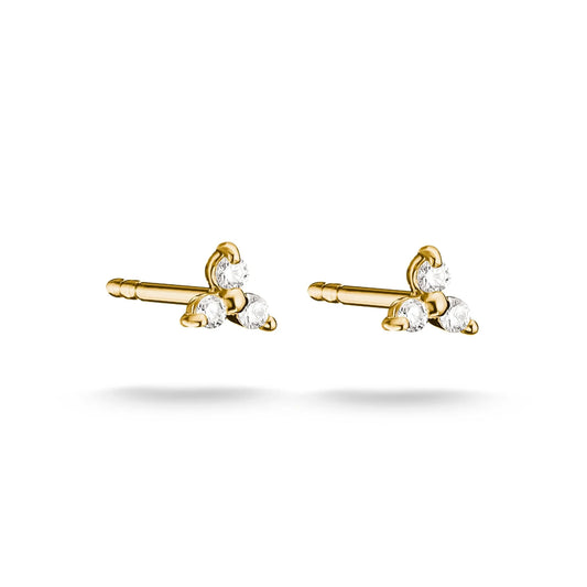 CLASSIC ALLOY TRIO STUD EARRINGS