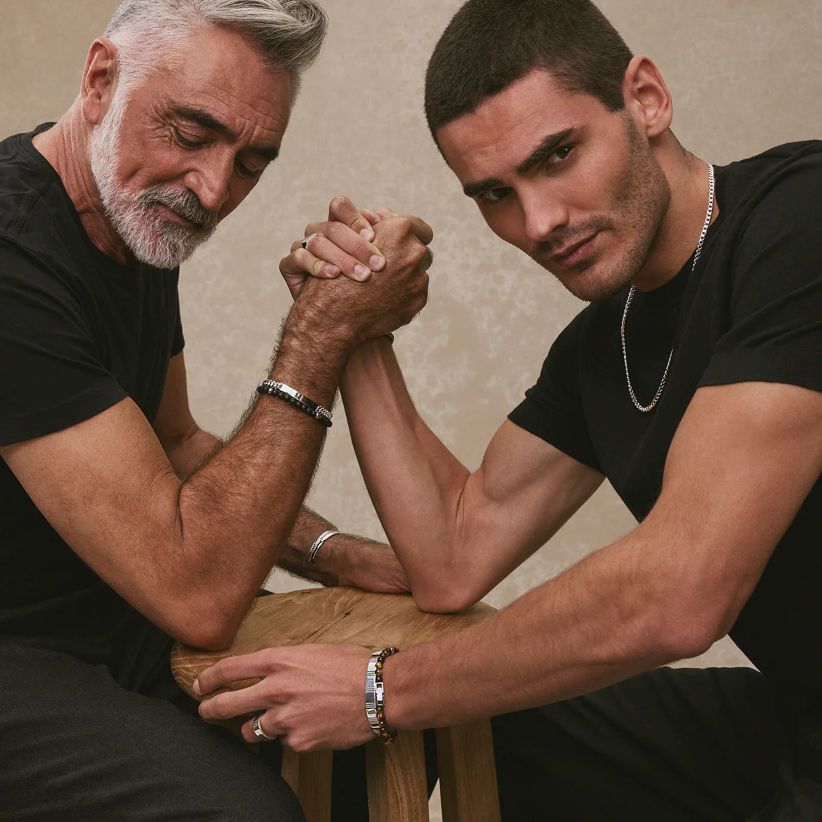 ATLAS MEN'S 6MM BEADED TIGER EYE BRACELET