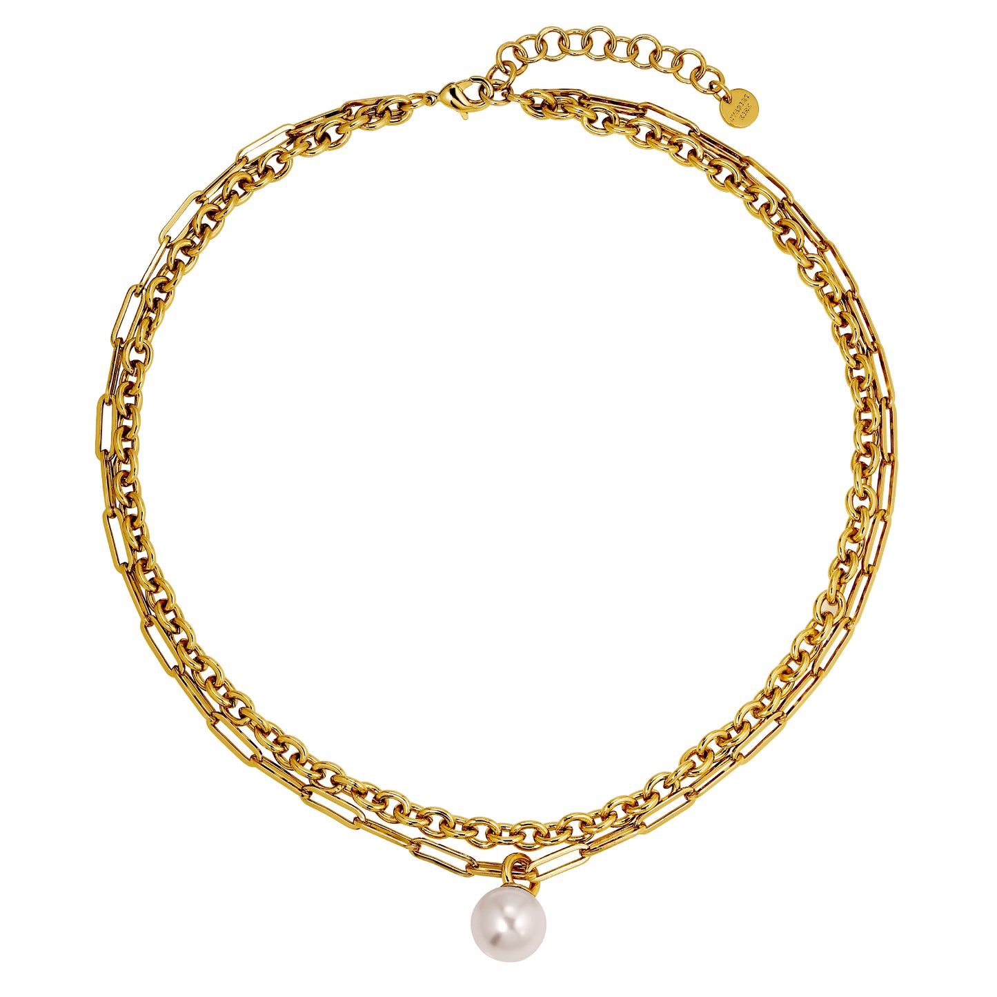 AURELIA SHINY GOLD WHITE PEARL NECKLACE