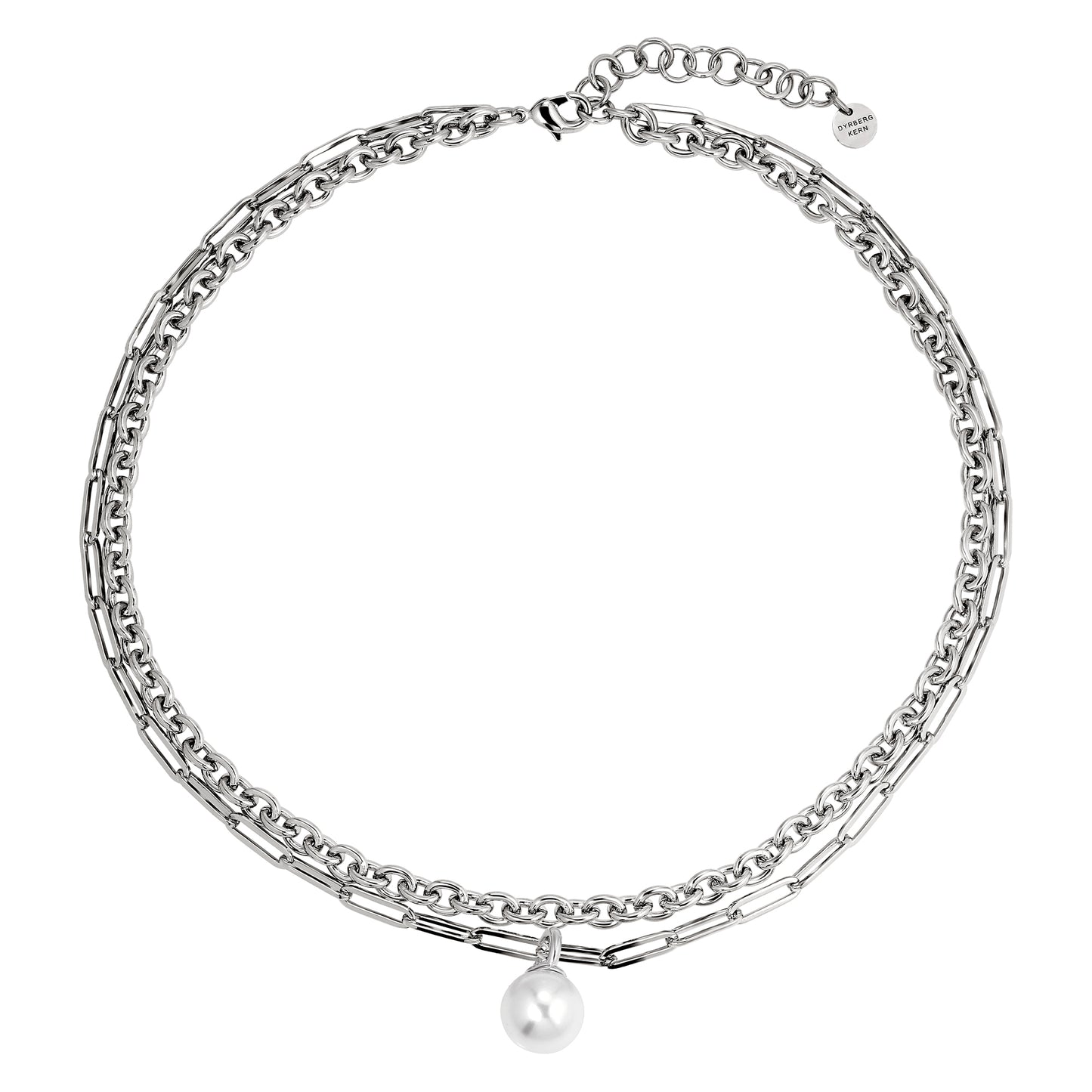 AURELIA SHINY SILVER WHITE PEARL NECKLACE