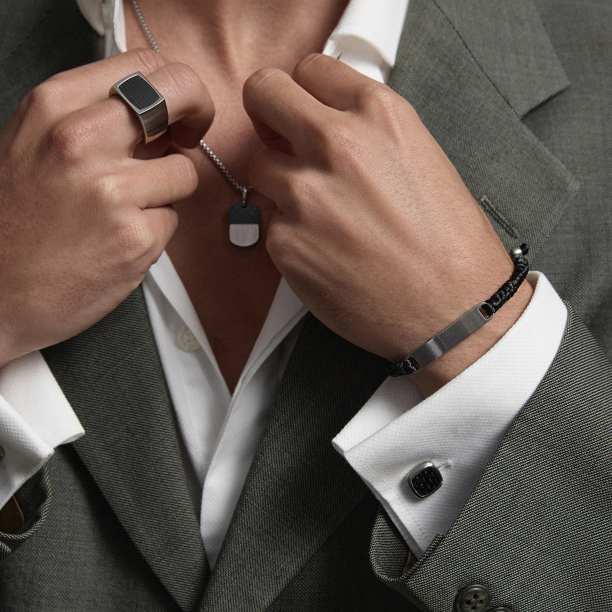 AVIATOR MENS CARBON FIBRE CUFFLINKS