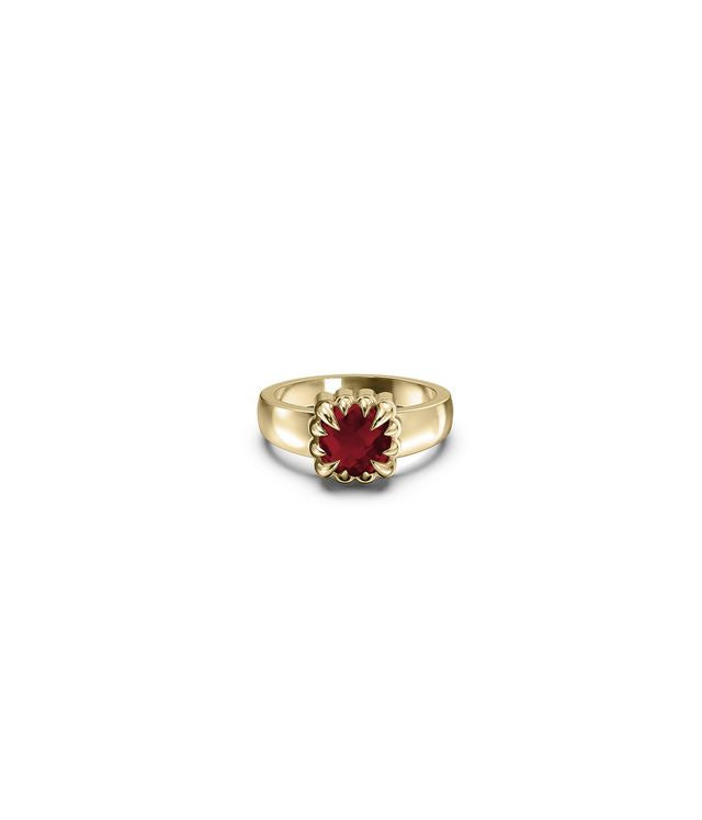 BABY CLAW RING GARNET
