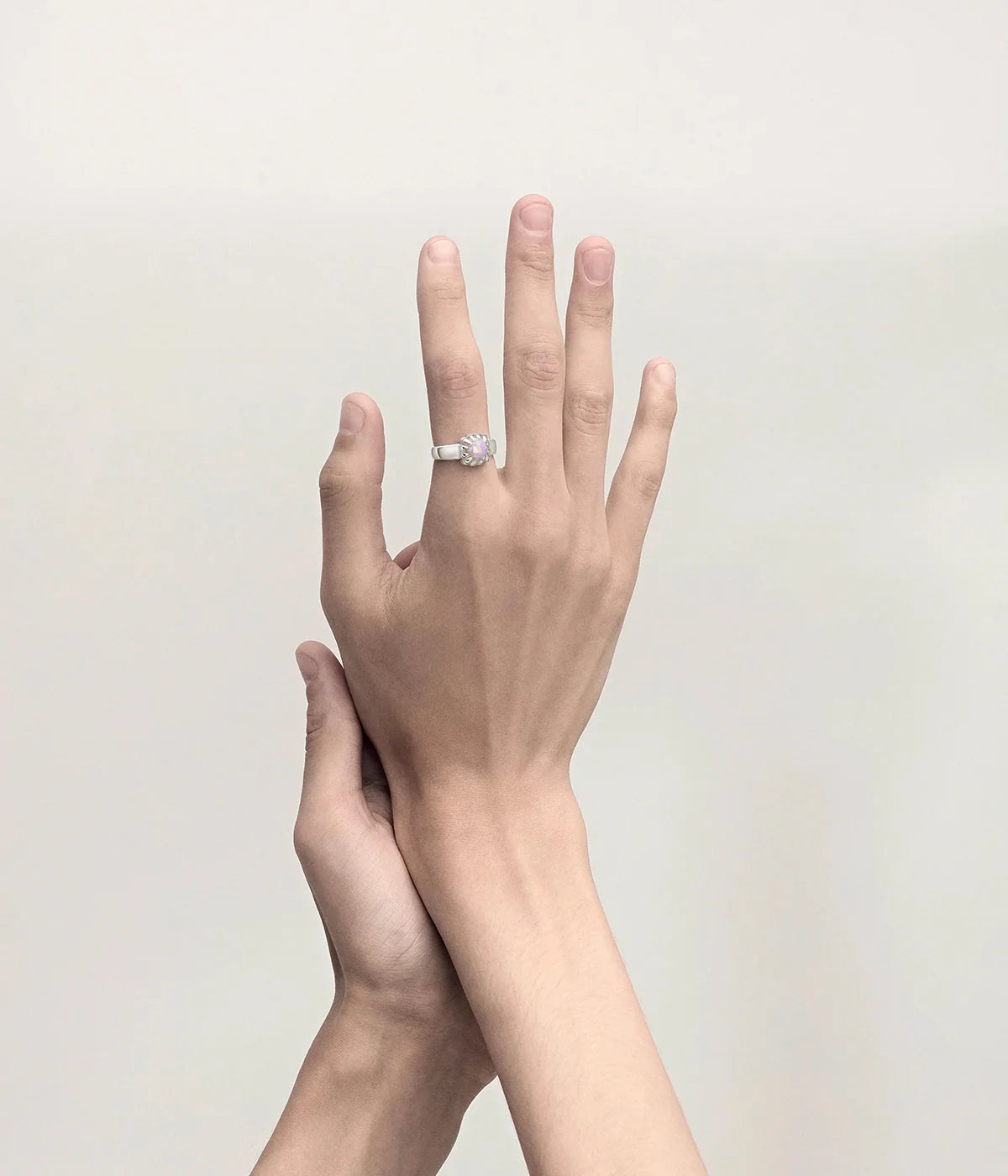 BABY CLAW RING PINK BELLO OPAL