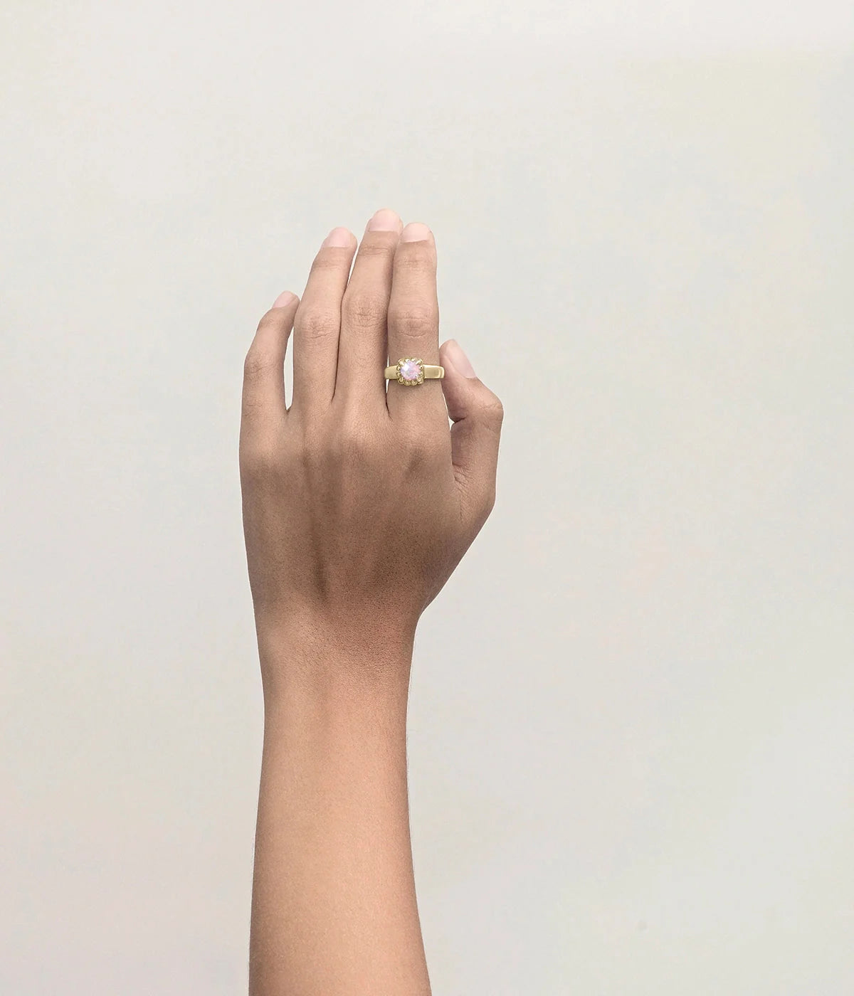 BABY CLAW RING PINK BELLO OPAL