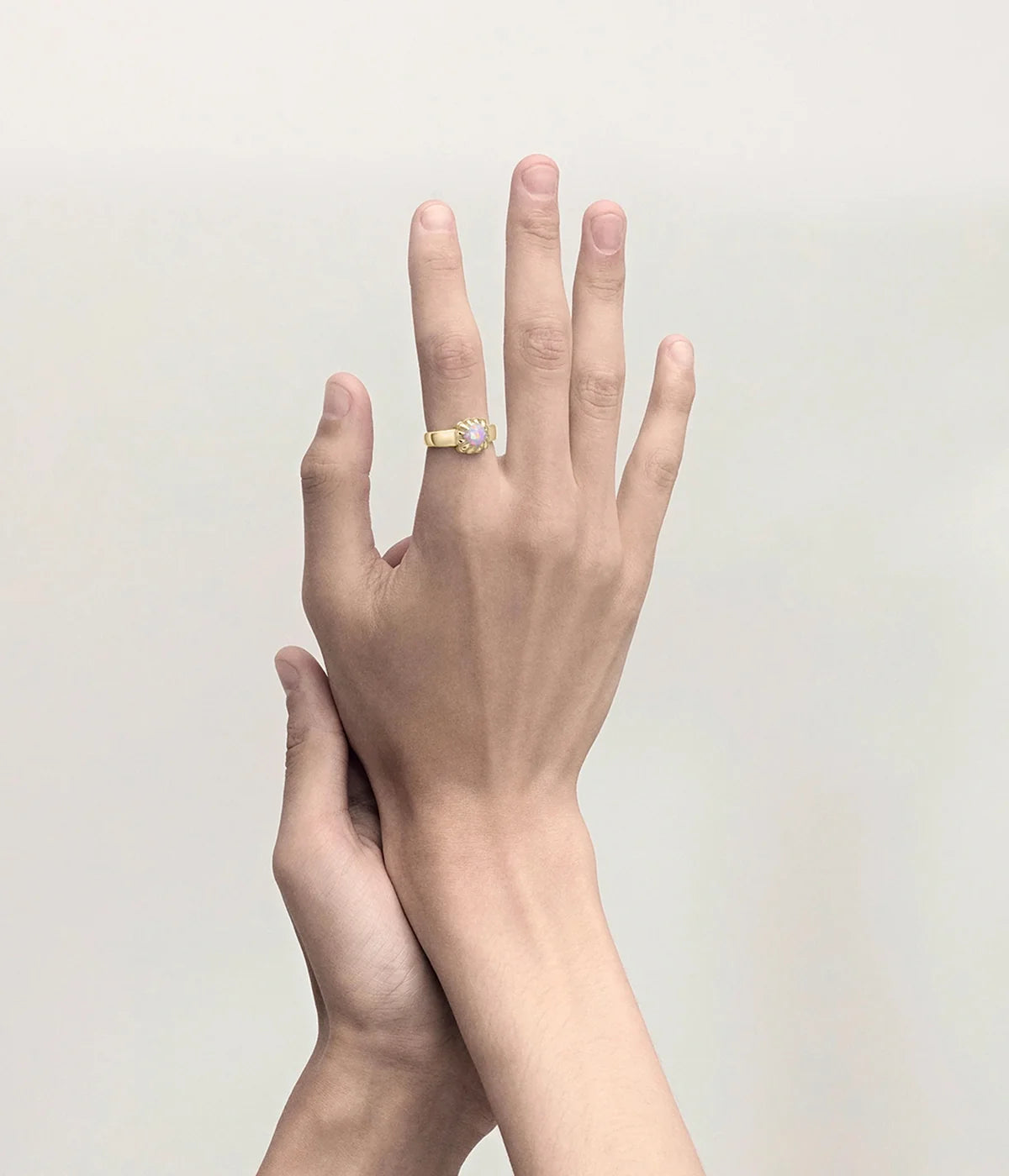 BABY CLAW RING PINK BELLO OPAL