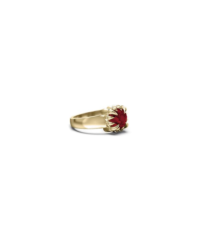 BABY CLAW RING GARNET