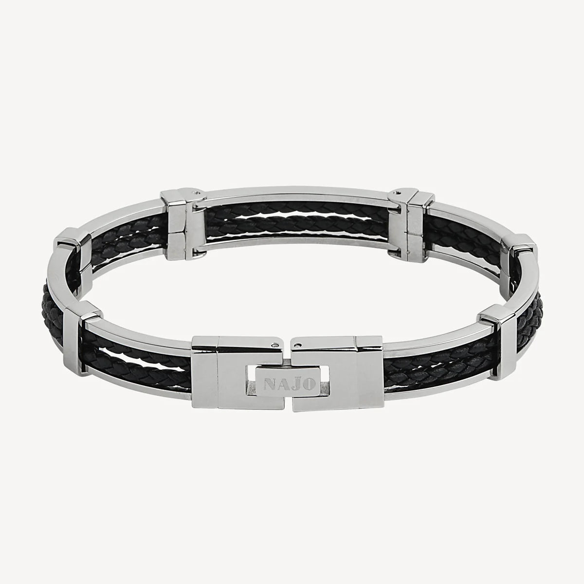 BAND OF STRENGTH MEN'S PLAITED LEATHER BRACELET