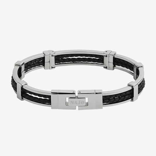 BAND OF STRENGTH MEN'S PLAITED LEATHER BRACELET