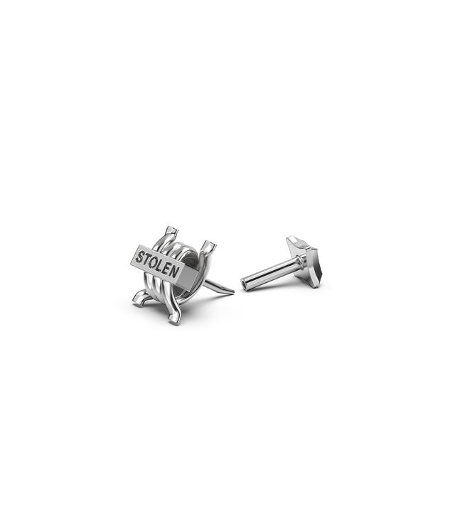 SINGLE STOLEN BARB FLATBACK EARRING