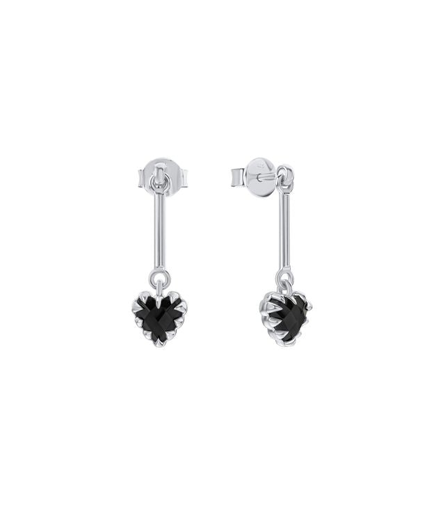 LOVE CLAW BAR EARRINGS ONYX