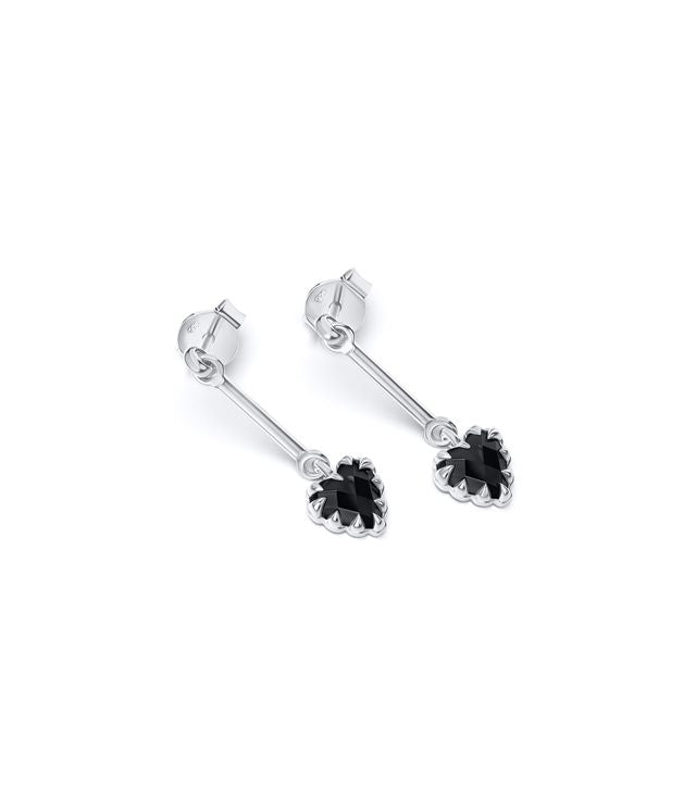 LOVE CLAW BAR EARRINGS ONYX