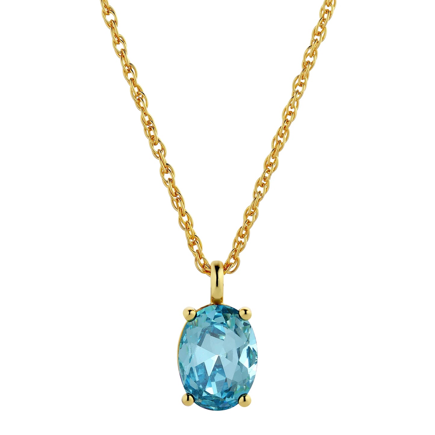 BARGA SHINY GOLD AQUA NECKLACE