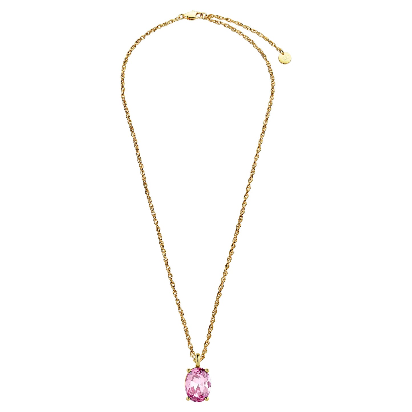 BARGA SHINY GOLD LIGHT ROSE NECKLACE