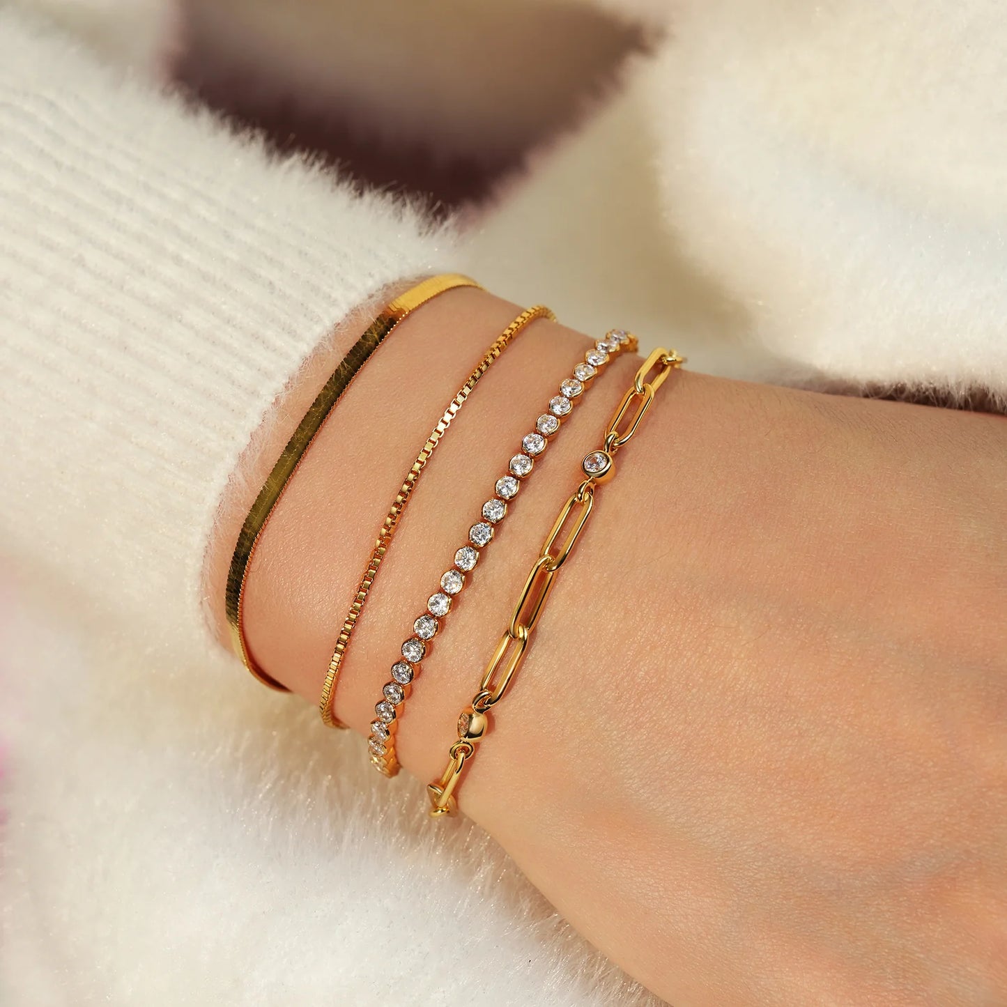 REIMAG BEZEL STATION PAPER CLIP CHAIN BRACELET