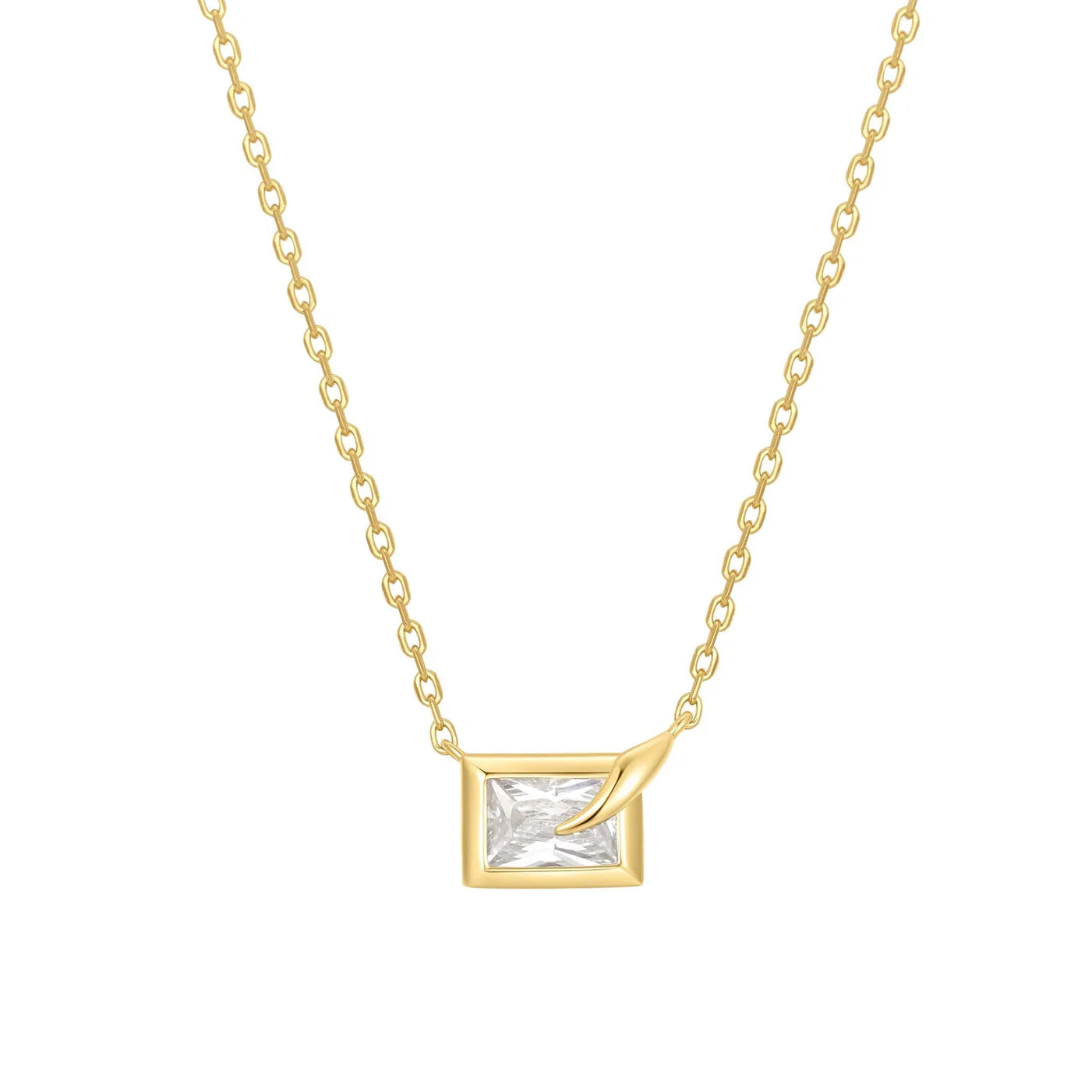REIMAG BEZEL CUBE NECKLACE