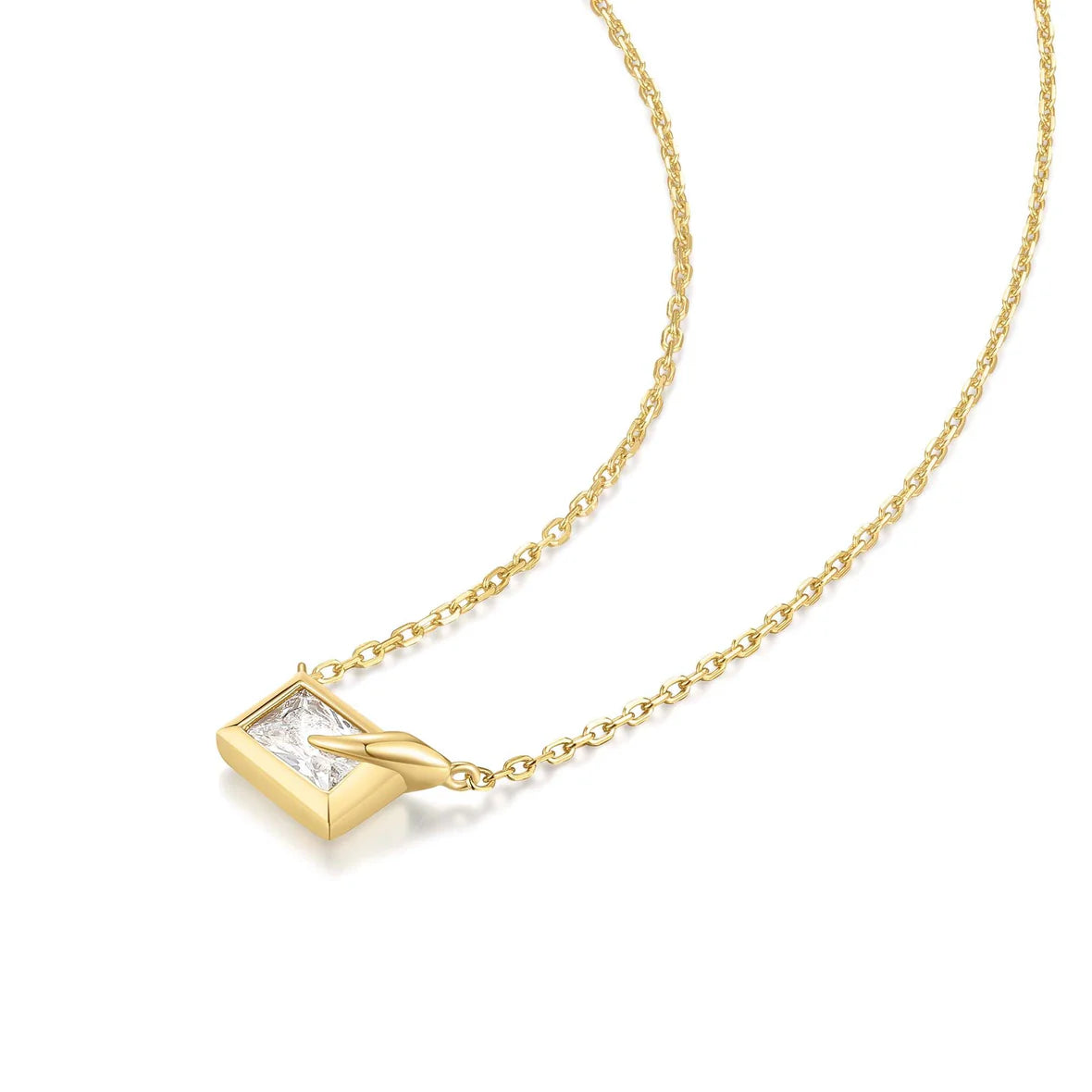 REIMAG BEZEL CUBE NECKLACE
