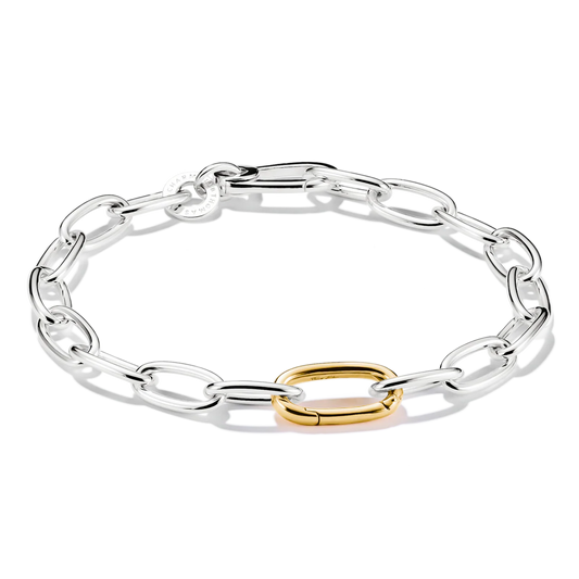 CONNECT BICOLOUR LINK CHARM BRACELET