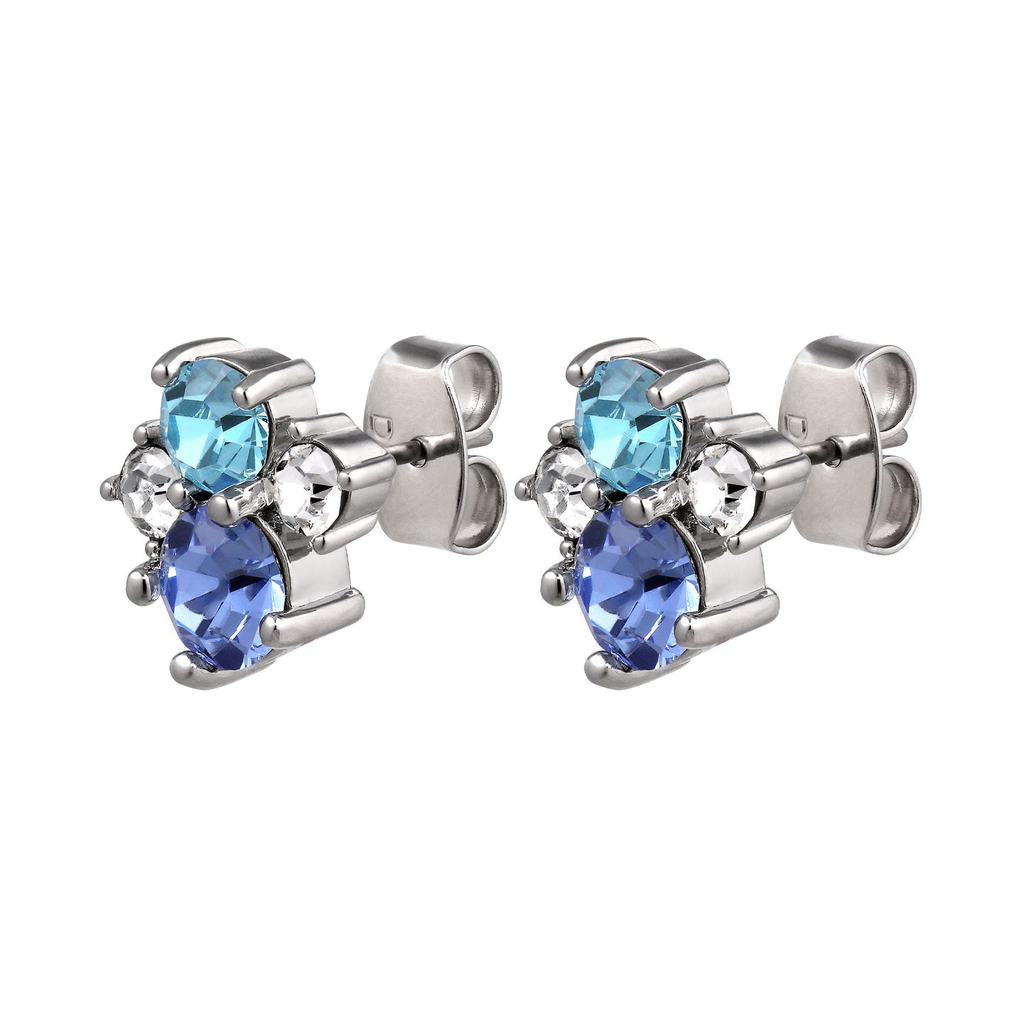 BILLIS SS LIGHT SAPPHIRE EARRINGS