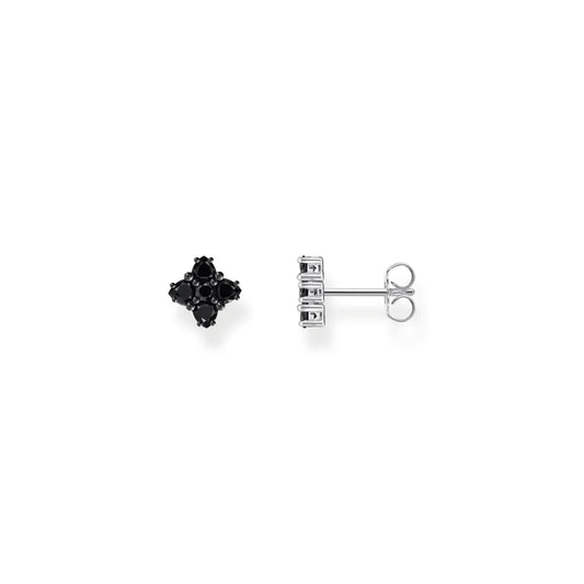REBEL BLACK FLORAL STUD