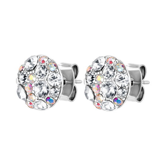 BLAIS SHINY SILVER CRYSTAL EARRINGS